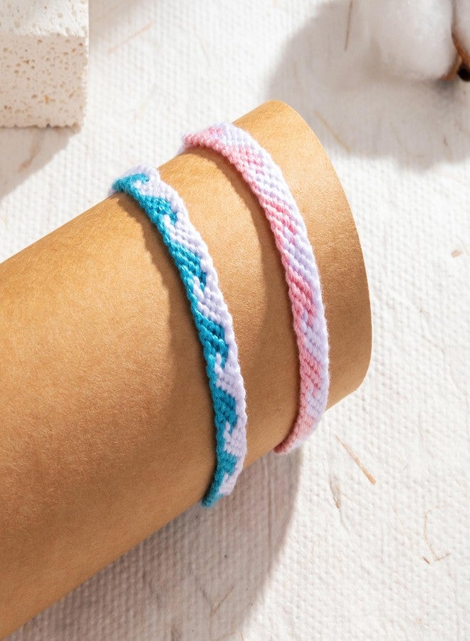Sanyaa Pinky Promise Matching Bracelet Friendship Wave Woven Cute Best Friend Bestie Bracelets for BF GF Couples (pinky promise) - Image 2